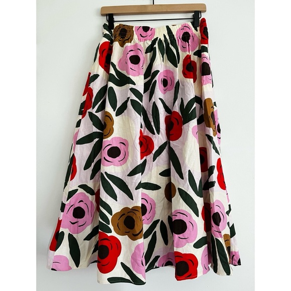 NWOT Uniqlo x Marimekko 2024 Summer Linen Cotton Skirt - Picture 5 of 8